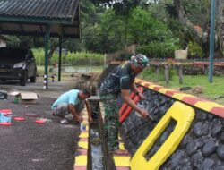 Antusias Personil Kodim 1405/Parepare Melaksanakan Pembersihan Pangkalan