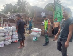 Babinsa Koramil 08/Alafan Dampingi Kegiatan Penyerapan Gabah Kering Milik Petani Oleh Perum Bulog Cabang Meulaboh