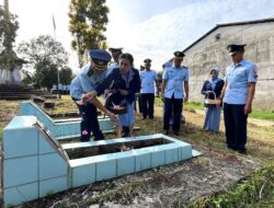 Danlanud HAD Pimpin Upacara Ziarah Dalam Rangka Memperingati HUT Ke-79 TNI Angkatan Udara