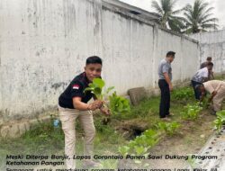 Meski Diterpa Banjir, Lapas Gorontalo Panen Sawi Dukung Program Ketahanan Pangan