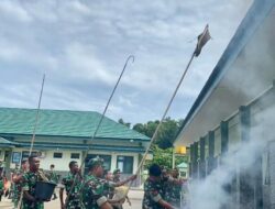 Kodim 1807/Sorsel Gelar Latihan Penanggulangan Bencana Bahaya Kebakaran