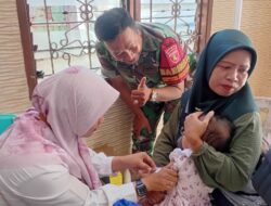 Pantau Kesehatan Anak.Peran Aktif Babinsa Koramil 0907/03 Tarbar Diwilayah