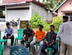 Sebagai Wujud Belasungkawa Dan Kepedulian, Babinsa Melayat Ke Rumah Warga Binaan