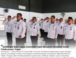 Semangat Baru Lapas Gorontalo: Apel Bersama Kemenko Awali Pelaksanaan Tugas