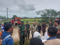 Dandim 1404/Pinrang Dampingi Bupati Pinrang Pantau Langsung Proses Penimbangan gabah petani