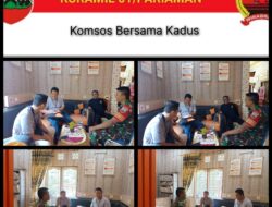 Koramil 01/Pariaman Kopda Salman Alfauzan Menjalin Komsos Dengan Kepala Dusun dan Warga Di Desa Tungkal Utara
