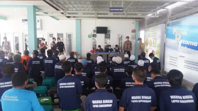 Komitmen Bersih Narkoba, Lapas Banjarbaru Tes Urine 628 Warga Binaan dan 74 Petugas