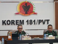 KOREM 181/PVT SAMBUT TIM VERIFIKASI LAPANGAN PEMBANGUNAN ZONA INTEGRITAS