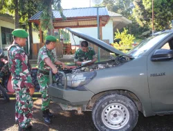 Pastikan Kelayakan Operasional, Keamanan dan Administrasi Kodim 1405/Parepare gelar pemeriksaan Kendaraan Dinas