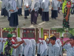 Babinsa Koramil 15/Tiro Tanamkan Wawasan Kebangsaan dan Disiplin di SMPN 1 Tiro