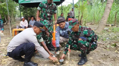 Kodim 0102/Pidie Gelar Ground Breaking Jembatan Perintis Garuda Penghubung Dua Desa Terdampak Bencana di Mutiara