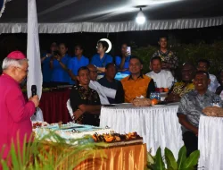 DANDIM 1707/MERAUKE HADIRI PERAYAAN HUT KE-77 USKUP AGUNG MERAUKE YANG BERLANGSUNG KHIDMAT