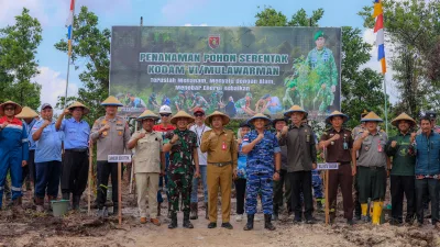 Aksi Penghijauan di Tarakan, Kodim 0907/Tarakan Tanam 1.985 Pohon