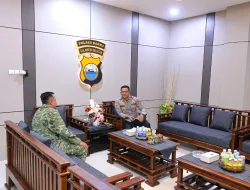 Pererat Sinergitas TNI-Polri, Dandim 1405/Parepare Silaturahmi ke Kapolres Barru