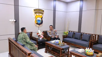 Pererat Sinergitas TNI-Polri, Dandim 1405/Parepare Silaturahmi ke Kapolres Barru