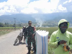 DUKUNG KETAHANAN PANGAN, BABINSA KORAMIL 1404-07/LEMBANG PENDAMPINGAN PANEN PADI