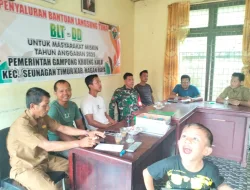 Tingkatkan Kerjasama yang Baik Babinsa Koramil 03 Senagan Timur Komsos Bersama Aparatur Desa Binaan