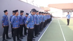 Perkuat Tugas dan Integritas, Karutan Pelaihari Briefing Jajaran di Lapangan Olahraga
