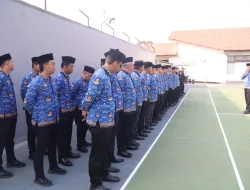 Perkuat Tugas dan Integritas, Karutan Pelaihari Briefing Jajaran di Lapangan Olahraga
