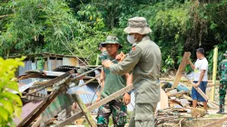 TMMD ke-130 Kodim Tarakan Mulai Rehab Rumah Cristina, Pembongkaran Jadi Tahap Awal