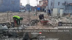 Pastikan Kualitas Pembangunan, Babinsa Pantau Pemasangan Pondasi KDKMP Desa Bungi